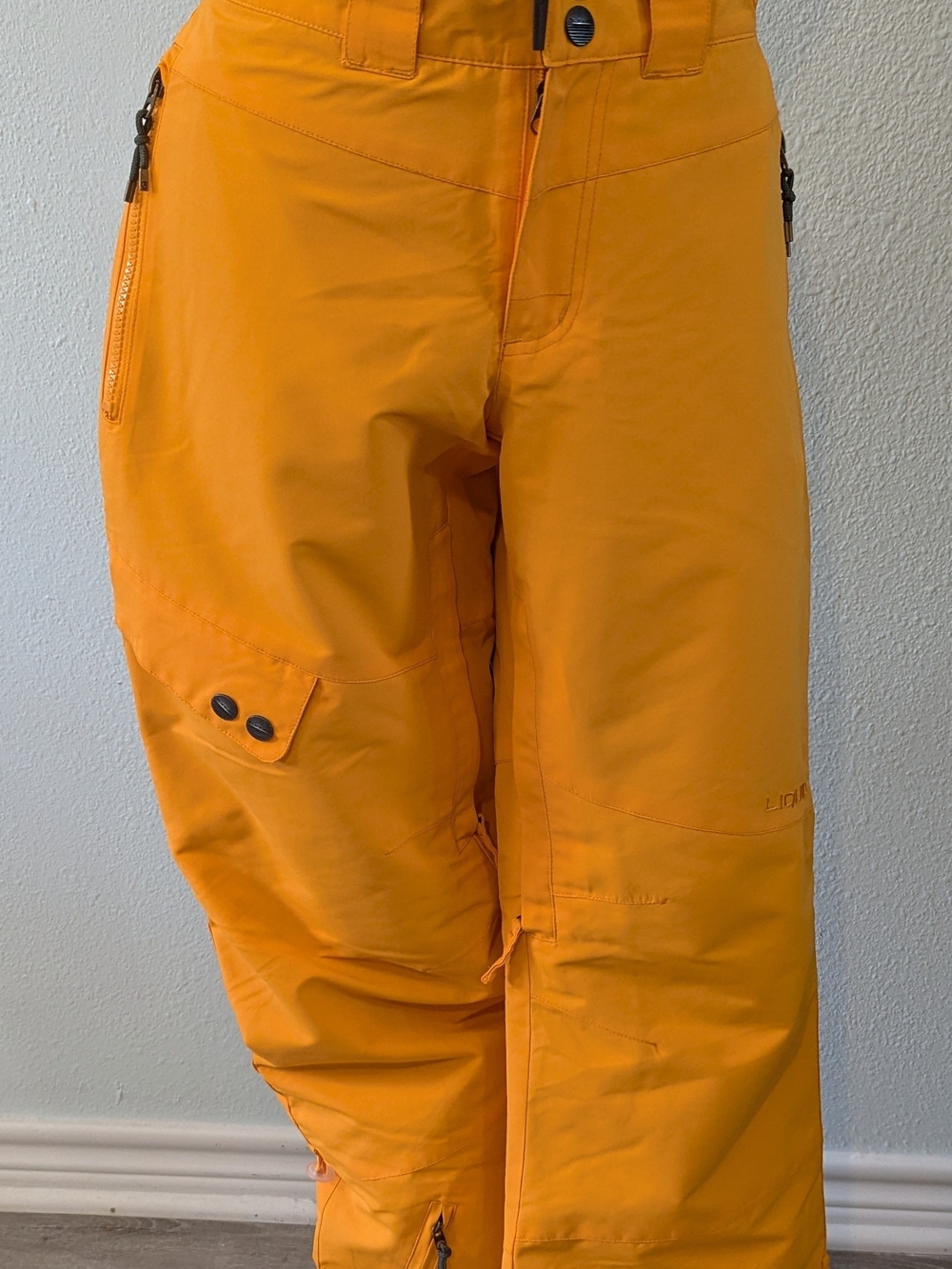 Liquid Women's Marigold Yellow Cargo Snowboard Pants